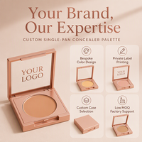 Palette de Correcteurs 4 Couleurs HKH en Gros, Marque Privée OEM, Correcteur Orange, Couvrance Totale, Maquillage Liquide Éclaircissant