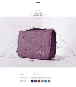 Bolsa de Aseo de Viaje de Fábrica BSCI, Bolsa de Maquillaje Portátil de Gran Capacidad, Bolsa de Almacenamiento Multifuncional Simple para Viajes - Product Image 5