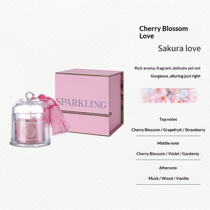 Luxury Mini Glass Cover Smokeless Scented Candle <b>Cup</b> Handmade Aroma Gift Souvenir - Product Image 6