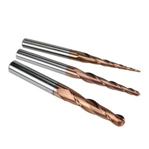 Fresa de Bola Cónica de Carburo Sólido de Precisión HRC55, 2 Filos, Grado de Conicidad de 0.25 mm para Mecanizado CNC de Madera - Product Image 2