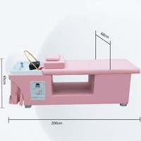 Fauteuil de lavage capillaire SPA moderne en similicuir pour salon de beauté et hôtel, avec fonction massage et traitement du cuir chevelu japonais