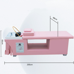 Fauteuil de lavage capillaire SPA moderne en similicuir pour salon de beauté et hôtel, avec fonction massage et traitement du cuir chevelu japonais - Product Image 3