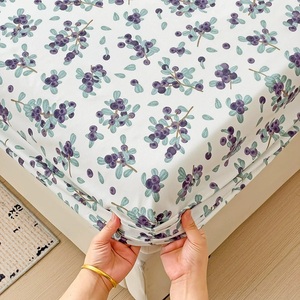 4pcs Breathable <strong>Double</strong> Brushed Microfiber Cooling Blueberry <strong>Sheets</strong> Ultra Soft Wrinkle-Free 16" <strong>Deep</strong>-Pocket Queen <strong>Sheets</strong> - Product Image 1