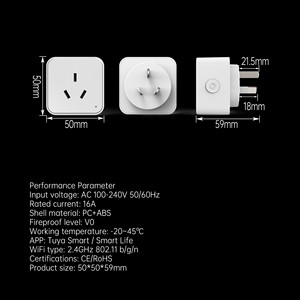 Enchufe Inteligente SIXWGH Matter Smart Life de 16A, Estándar <span class=keywords><strong>Argentino</strong></span>, Enchufe AU, Control Remoto por Aplicación, Tuya Smart Homekit, Automatización del Hogar Inteligente - Product Image 3
