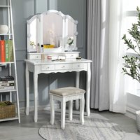 Usine professionnel rose miroir chêne mobile ensemble moderne lumière blanc maquillage meubles maquillage vanité ensembles coiffeuse