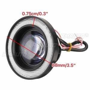 2 pièces, 3,5 pouces, 12V, phare antibrouillard universel COB LED, feux de jour Angel Eyes, phare antibrouillard 30W, blanc, jaune, bleu - Product Image 6