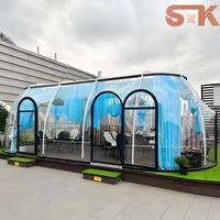 Structure de jardin moderne pour extérieur : Dôme bulle transparent, serre verte, maison bulle dôme pour exposition