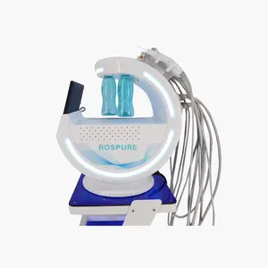 8 in 1 Frozen Repair Ion Bubble And Airbrush Machine Ultrasonic RF Smart Ice Blue II Skin Massage System Beauty Instrument