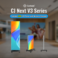 Pantalla LED Plegable Canbest P1.2, Pantalla LED Móvil para Interiores P2.5 3840hz 14bit 1.8mm para Publicidad en Centros Comerciales