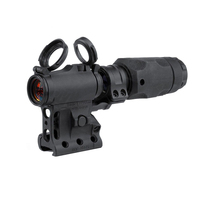 Lunette de visée point rouge 1X22 & grossisseur 3XMAG-1 & support de montage RDF 20225K avec anneau latéral rabattable, hauteur du centre optique de 2,26 pouces