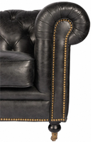 Sofá Chesterfield de 2 Plazas de Calidad Premium con Cuero de Lujo y Colores Personalizables - Para Sala de Estar y Comodidad en Villas