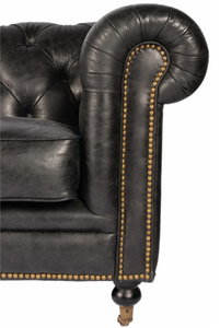Sofá Chesterfield de 2 Plazas de Calidad Premium Hecho con Cuero Lujoso, Perfecto para la Sala de Estar, Comodidad y Elegancia en el Hogar - Product Image 4