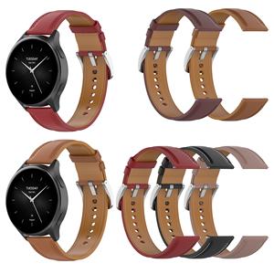 Bracelet en cuir de 20/22mm pour Xiaomi <span class=keywords><strong>Watch2</strong></span> Bracelet en cuir véritable + boucle en acier inoxydable pour <span class=keywords><strong>Huawei</strong></span> Watch Gt4 Bracelet de montre en cuir - Product Image 1