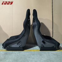 Sièges baquet de voiture modifiés EDDY en fibre de carbone avec surpiqûres diamantées pour un confort de luxe premium