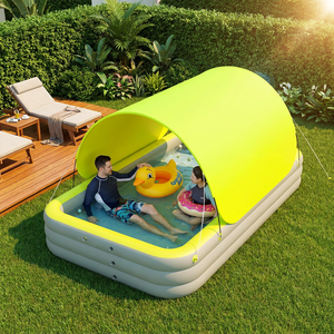 <span class=keywords><strong>Piscina</strong></span> Gonfiabile per Bambini con Scivolo e Tettoia, <span class=keywords><strong>Piscina</strong></span> Parasole da 3M per Neonati e Bambini Piccoli, per Esterni e Spiaggia - Product Image 2