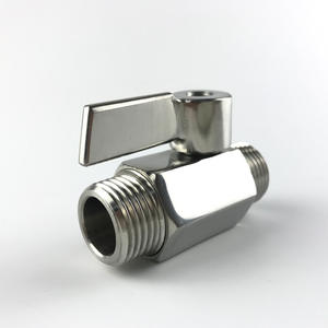 Mini-vanne à bille en acier inoxydable, filetage 1/2 pouce, vanne manuelle pour tuyau d'eau, pour applications de plomberie - Product Image 3