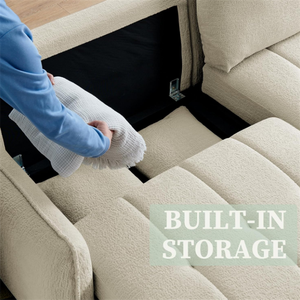 Sofá Cama Moderno de Tamaño Completo, Sofá Cama Convertible Tipo Futón para Sala de Estar, Venta al Por Mayor - Product Image 5