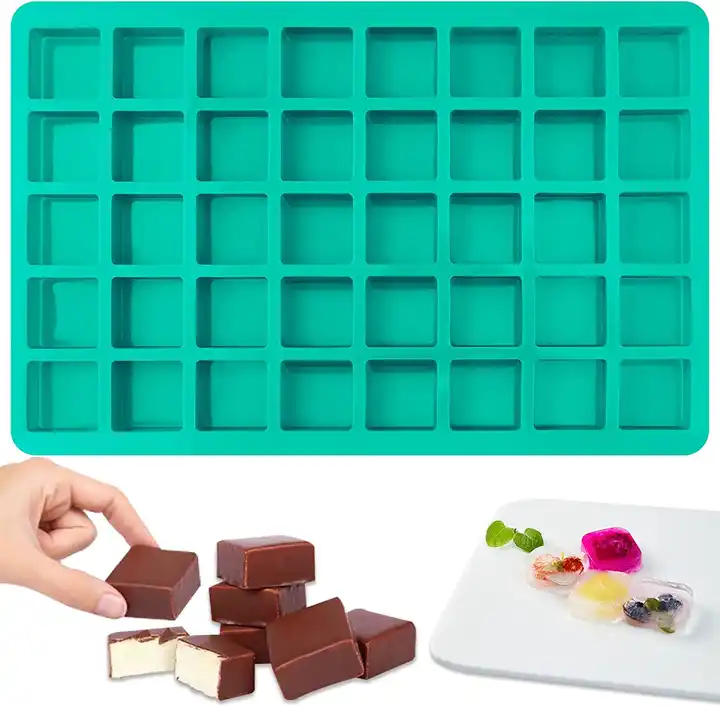 Candy Molds Silicone Chocolate Molds 40-Cavity Square Baking Molds