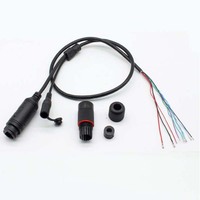 Accesorios de línea de cámara de red DIY 70cm RJ45 CCTV POE Módulo de cámara IP Cable de alimentación de video con adaptador de 48V a 12V