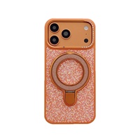 Luxe Bling Diamant Magnetische TPU+PC Stootvaste Case voor 17 16 15 14 Pro Max Glitter Strass Verborgen Ringhouder