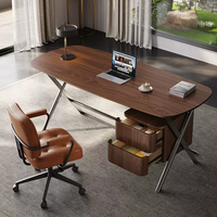 Bureau en bois massif de luxe léger, bureau d'ordinateur minimaliste haut de gamme pour la maison, bureau d'écriture artistique et bureau de travail