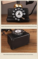 Modèle de téléphone vintage en résine pour la décoration de la maison, du salon, du bar, comme accessoire de photographie et pour le meuble à vin - Modèle de téléphone nostalgique