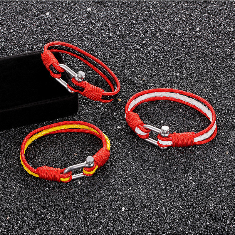 Handmade Braided Woven Bracelet in Synthetic