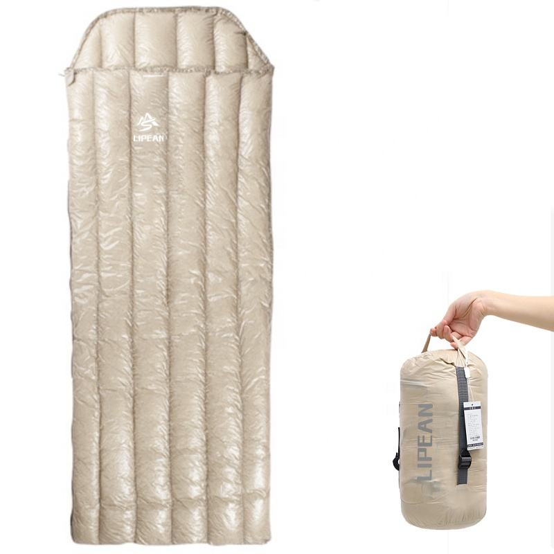 Lipean New Coming 4 Season Backpacking Ultralight Down Quilt Envelop Goose Down Sleeping Bag For Indoor Outdoor