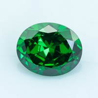 Chine Haute qualité synthétique de forme ovale zircon cubique rugueux pierre émeraude