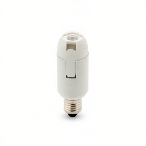 Portalámparas E14 de Plástico Blanco con Base Roscada para Fijación de Bombillas - Product Image 2