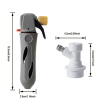 Cargador de cartuchos de CO2 con cierre de bola para dispensación de cerveza de barril, elaboración de cerveza casera y preparación de refrescos, portátil