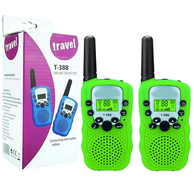 Talkie Walkie for Kids Walki Talki Set Walkie Talkie 2 Way Radio Kid Gift Toy 6 KMs Long Range With Backlit LCD Flashlight Toys