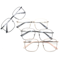 Gafas de Sol Unisex de Metal con Montura Grande, Diseño Simple, Lentes con Filtro de Luz Azul, 4 Colores, Precio Económico de Producción