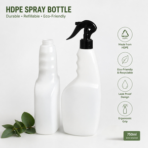 Bouteille pulvérisateur en plastique HDPE avec poignée pour dégraissant de cuisine et désodorisant - Product Image 1