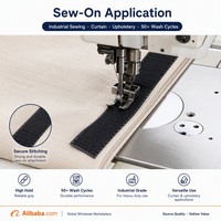 Bande auto-agrippante pour textile de maison, fermeture de rideau et oreiller, 1-25m/rouleau, 10-300mm, lavable