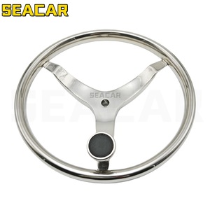 Volante para barco Seacar de acero inoxidable de 3 radios, control marino para embarcaciones - Product Image 3