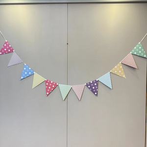 Triangle drapeaux bruant papier <span class=keywords><strong>fanion</strong></span> bannière 12 pièces papier de soie glands <span class=keywords><strong>guirlande</strong></span> pour mariage bébé douche fête des pères Diwali - Product Image 4