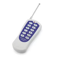 Télécommande 12 touches à piles AAA (fixe/apprentissage) avec chipset PT2264/EV1527, double fréquence 433/315 MHz, longue portée et stable