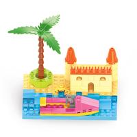 COGO Vente flash 1200 pièces Briques de construction éducatives en plastique ABS pour parc d'attractions de plage DIY, jouets de construction à assembler pour enfants