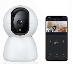 كاميرا مراقبة داخلية للأطفال والحيوانات الأليفة طراز Pan C211-2K مع خاصية التحريك والإمالة وكشف الحركة والتتبع متوافقة مع أليكسا/جوجل وبطاقة ذاكرة 512 جيجابايت - Product Image 5