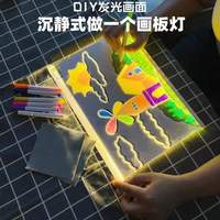 Tableau de dessin en acrylique lumineux LED, effaçable, DIY, tableau de messages fluorescent, lumière de nuit pour enfants, cadeau d'anniversaire ou de vacances
