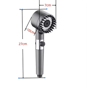 Doccetta Multifunzione Potente a Pressione con Filtro Massaggiante e Tre Modalità di Spruzzo Regolabili, Cromata, <span class=keywords><strong>per</strong></span> Uso Alberghiero - Product Image 6