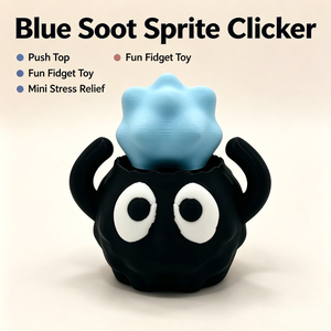 FUSEJOY3D Porte-clés Clicker en forme de boule de charbon mignonne, jouet à presser au bout des doigts, pendentif de sac, petit cadeau - Product Image 5