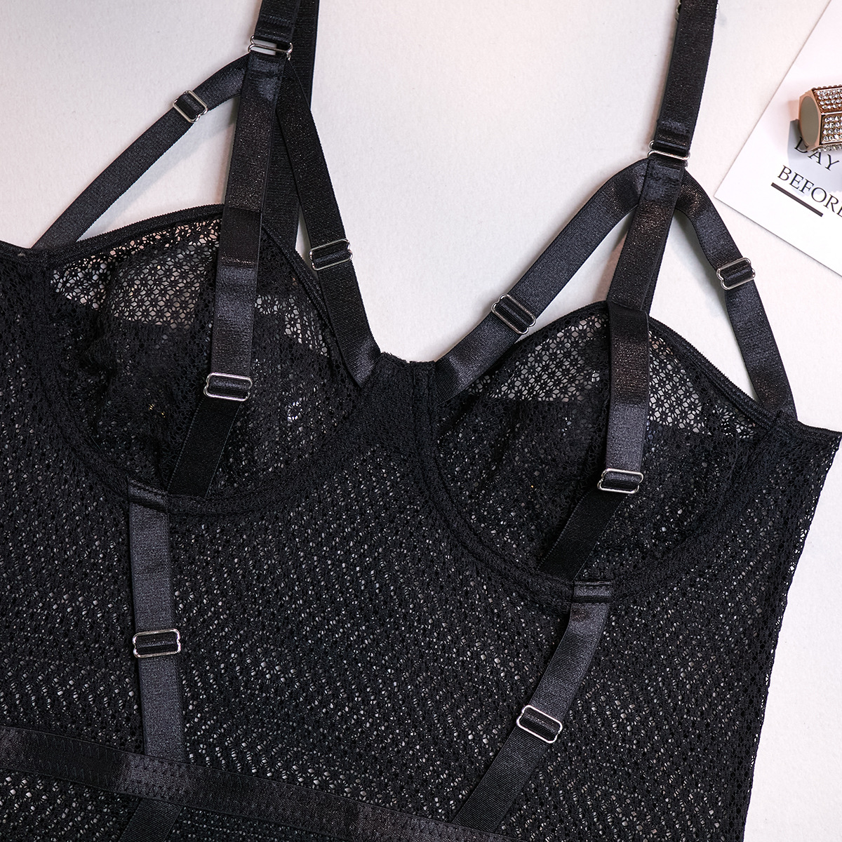 Wholesale Lingerie Manufacture High Quality Custom Brand logo Women Mature Teddy Sexy Lingerie Set