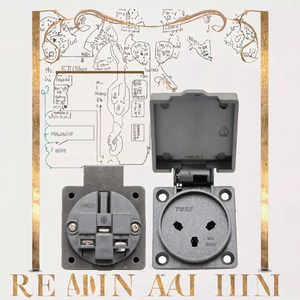 16A 250VAC Israel không thấm nước Bìa Schuko Ổ cắm ổ cắm đồng thau Ổ cắm điện vít trong receptacle cho công nghiệp UPS ứng dụng - Product Image 2