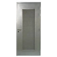 Portes de sécurité en acier à persiennes modernes, résistantes au feu, fournies directement par l'usine, pour surface finie en fibre de verre, ouverture latérale