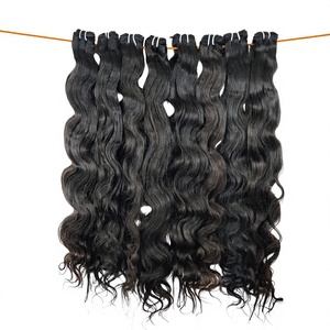 Venta al por mayor de la cutícula alineados proveedor paquetes Kinky 100% Natural de la onda del cuerpo crudo indio virgen extensiones de cabello humano - Product Image 1
