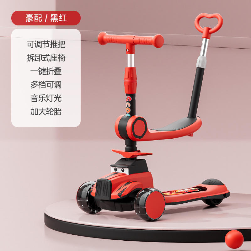 Rojo frío y negro [tipo push + música y luces]