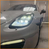 Feux de voiture pour Porsche Cayenne 2011-2023, ensemble de phares LED, mise à niveau du style le plus récent, projecteur en cristal, 4 lentilles, phare avant