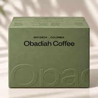Boîte à café en carton avec bande détachable, emballages personnalisés avec logo en relief pour café et thé